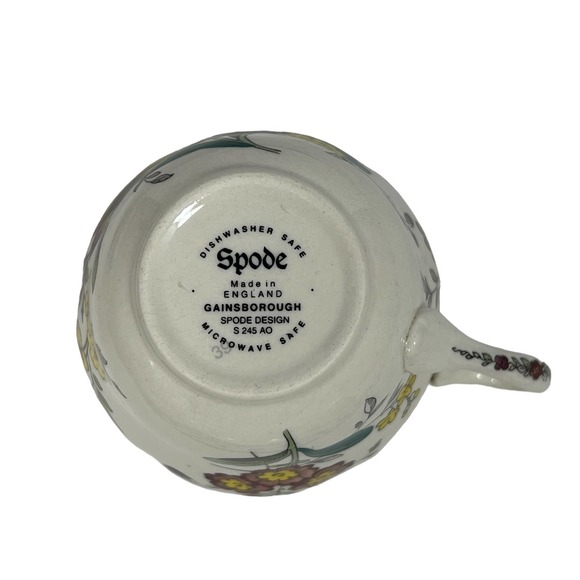 Spode Porcelain Style Gainsborough (Marlborough)Cup and Saucer S245AO Floral Vtg - Picture 4 of 6